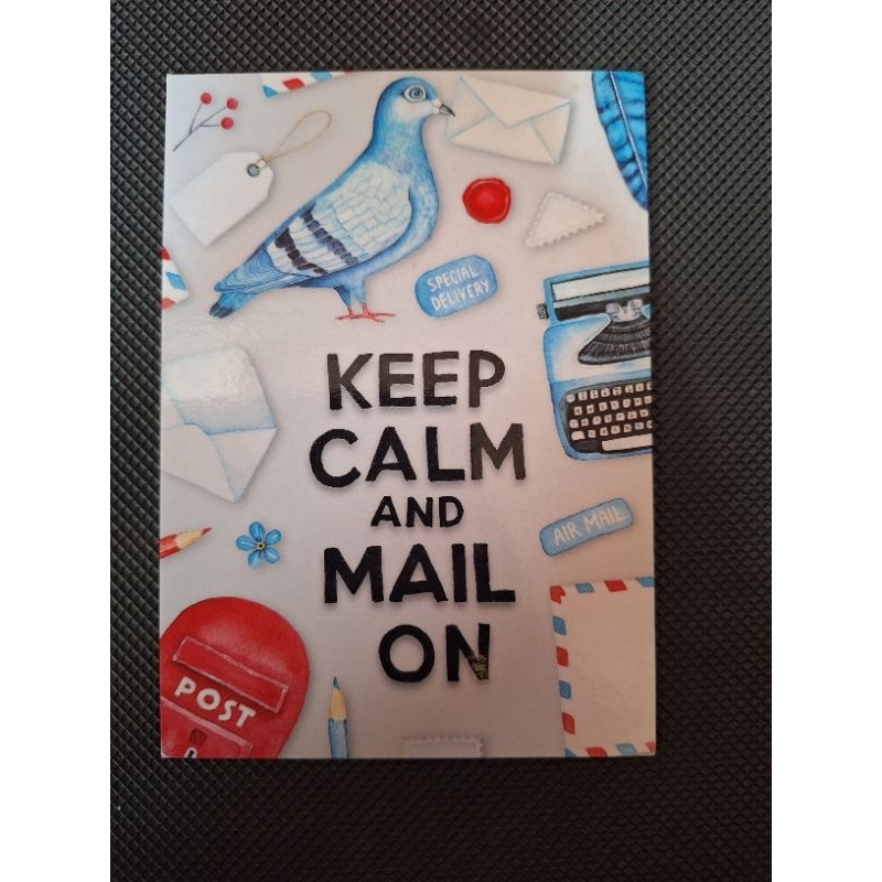 

kartu pos keep calm and mail on postcard