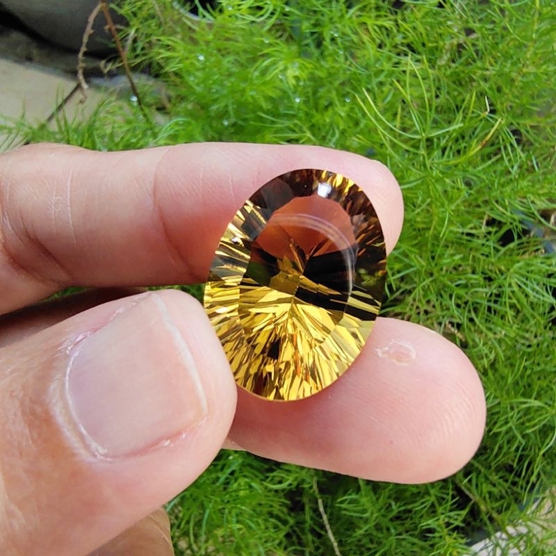 Natural Batu Permata Golden Citrine High Quality - Gold Citrine Cutting Oval