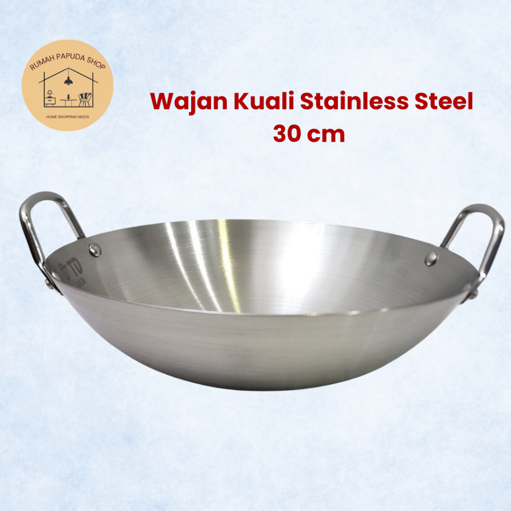 Wajan Goreng Wajan Masak/ Wajan Kuali Stainless Steel 30 cm