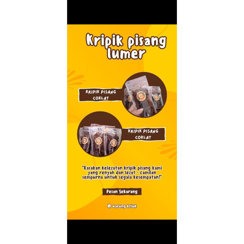 

kripik pisang lumer 75gr