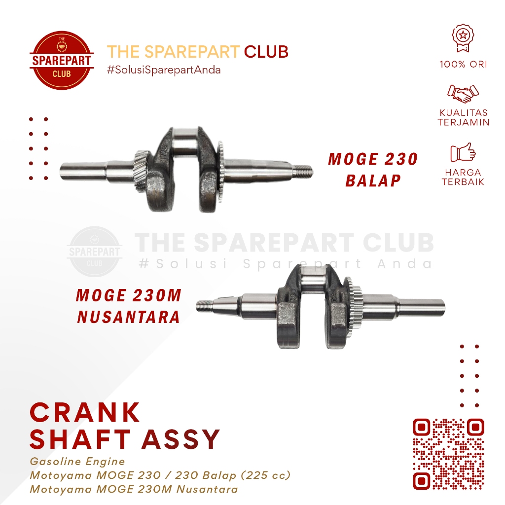 As Kruk Engine Motoyama MOGE 230 Balap MOGE 230M 230 M Nusantara - Crank Shaft Assy