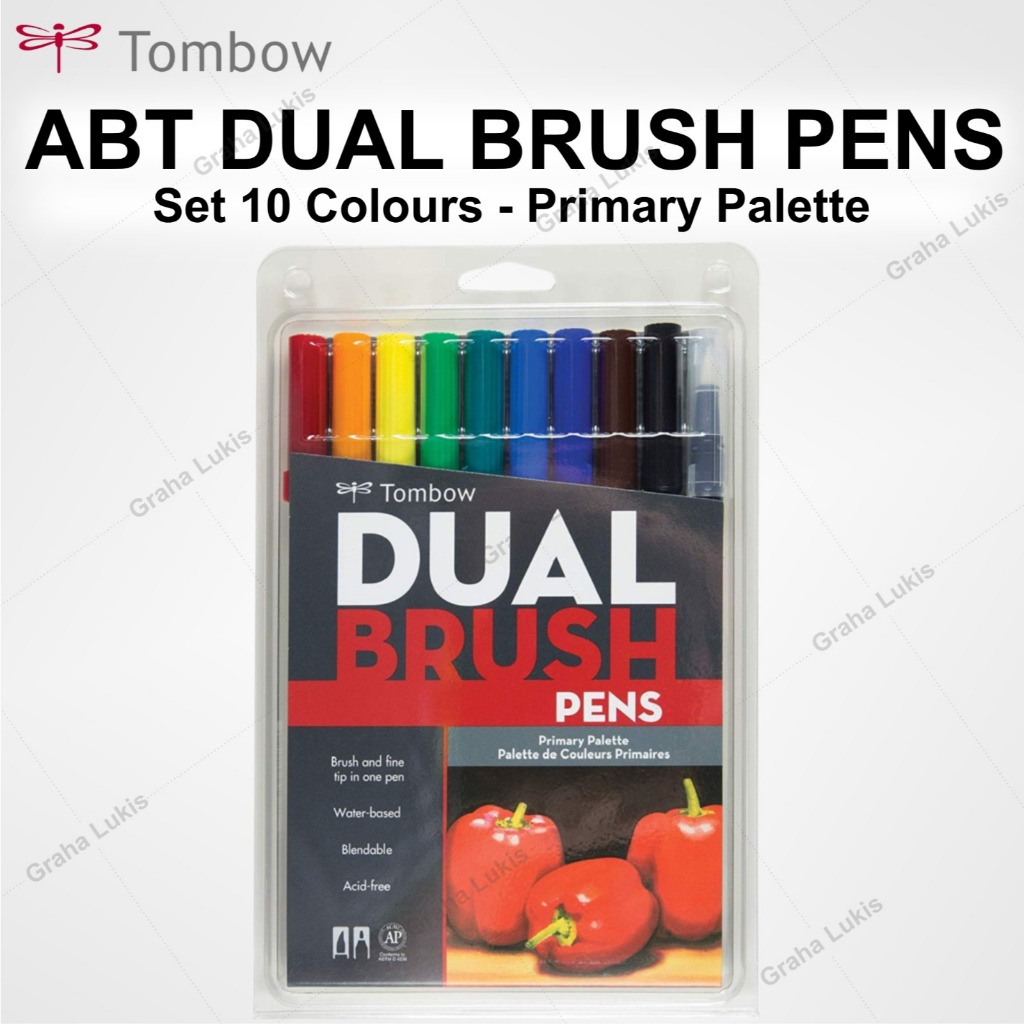

Tombow Dual Brush Pen ABT Primary Color Set 10