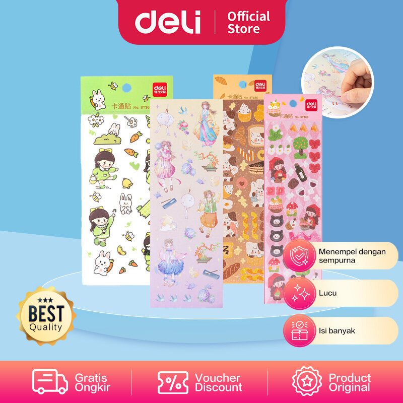 

Deli Stiker Hias / Sticker Lucu Berbagai Desain BT1XX