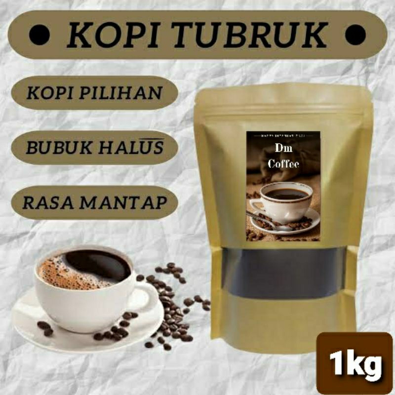 

Bubuk Kopi Tubruk 1kg Asli Rasa Nikmat Jamin Nagih | Kopi Tubruk Original
