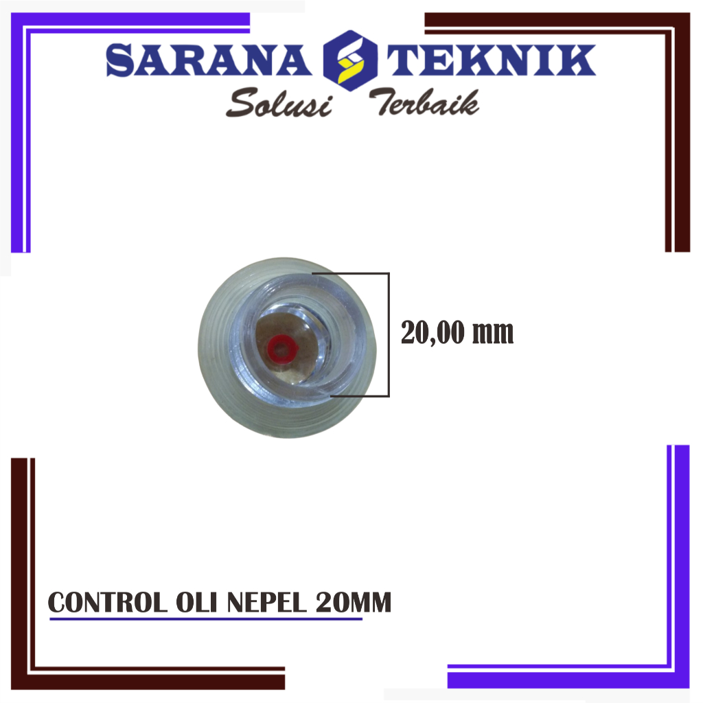 TUTUP KONTROL INDIKATOR OLI KOMPRESOR NEPEL 20MM TEXSO