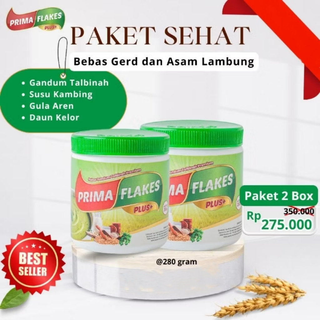 

PAKET SEHAT 2 PrimaFlakes Bubur Gandum Sereal Plus Kelor Susu Kambing Gula Aren Prima Flakes