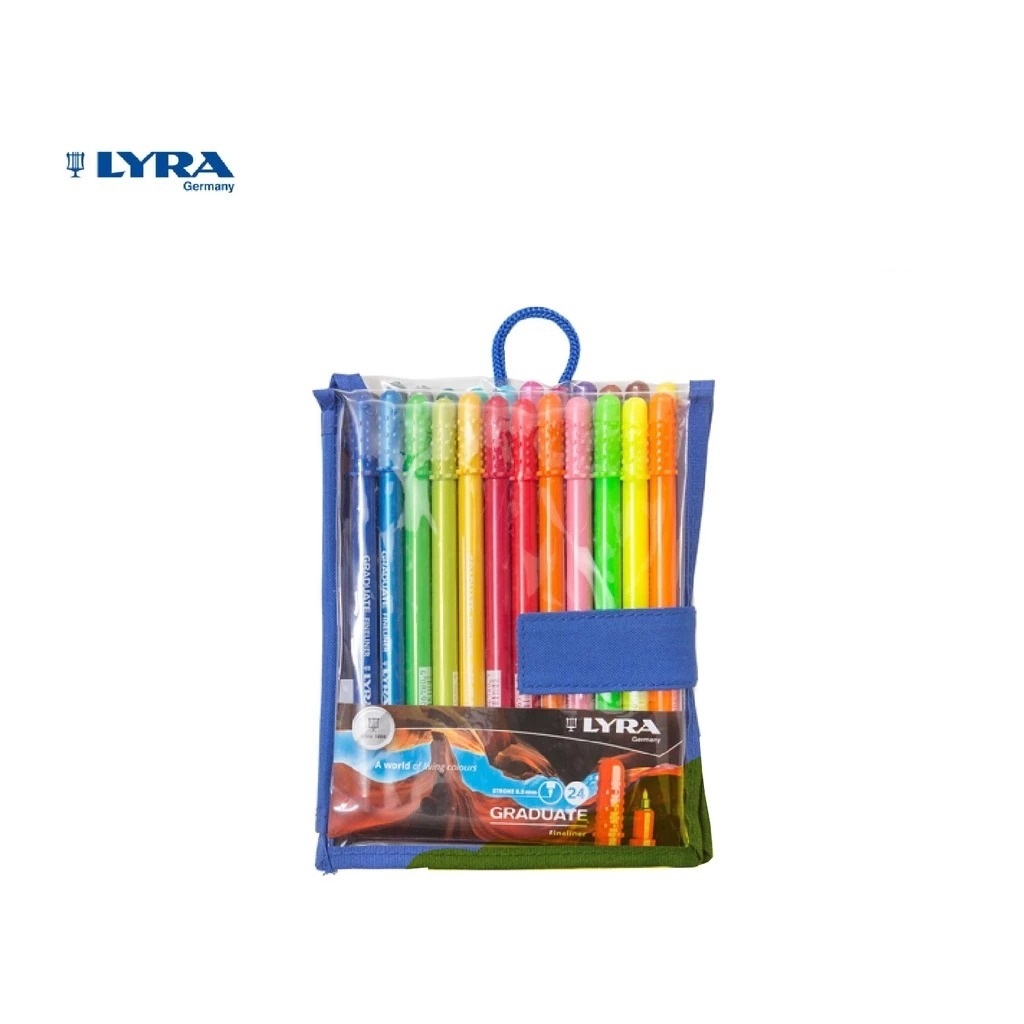 

LYRA Graduate Fineliner Pouch Spidol Warna Lengkap / Spidol Warna Warni 1 Set Isi 12 Warna #6771120