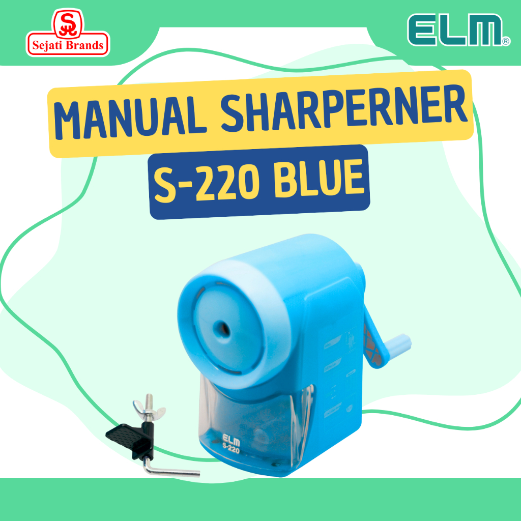 

ELM Pencil Sharpener S-220 / Serutan Meja / Rautan Pensil