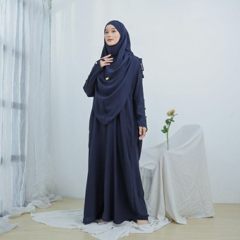 KHANA GAMIS ABAYA KAFTAN KHIMAR SYAR'I CADAR CRINKLE EXCLUSIVE BISA MODEL SERUT