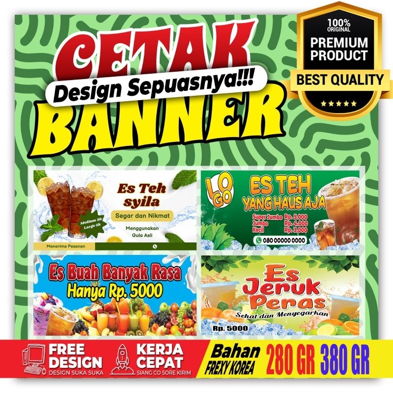 SPANDUK BANNER MINUMAN FREE DESIGN