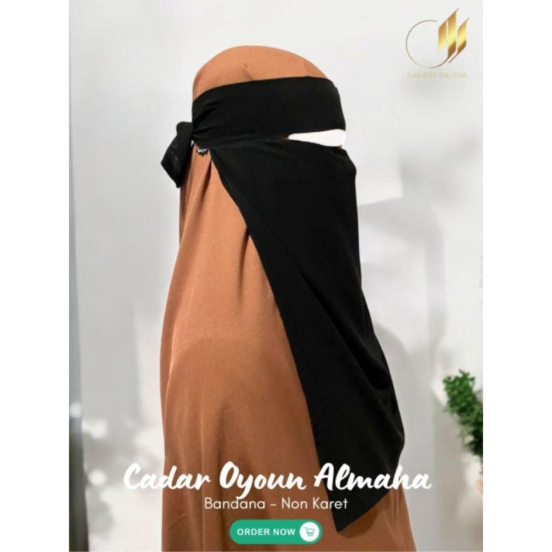 cadar /niqab  bandana panjang brand Oyoun almaha made in madinah