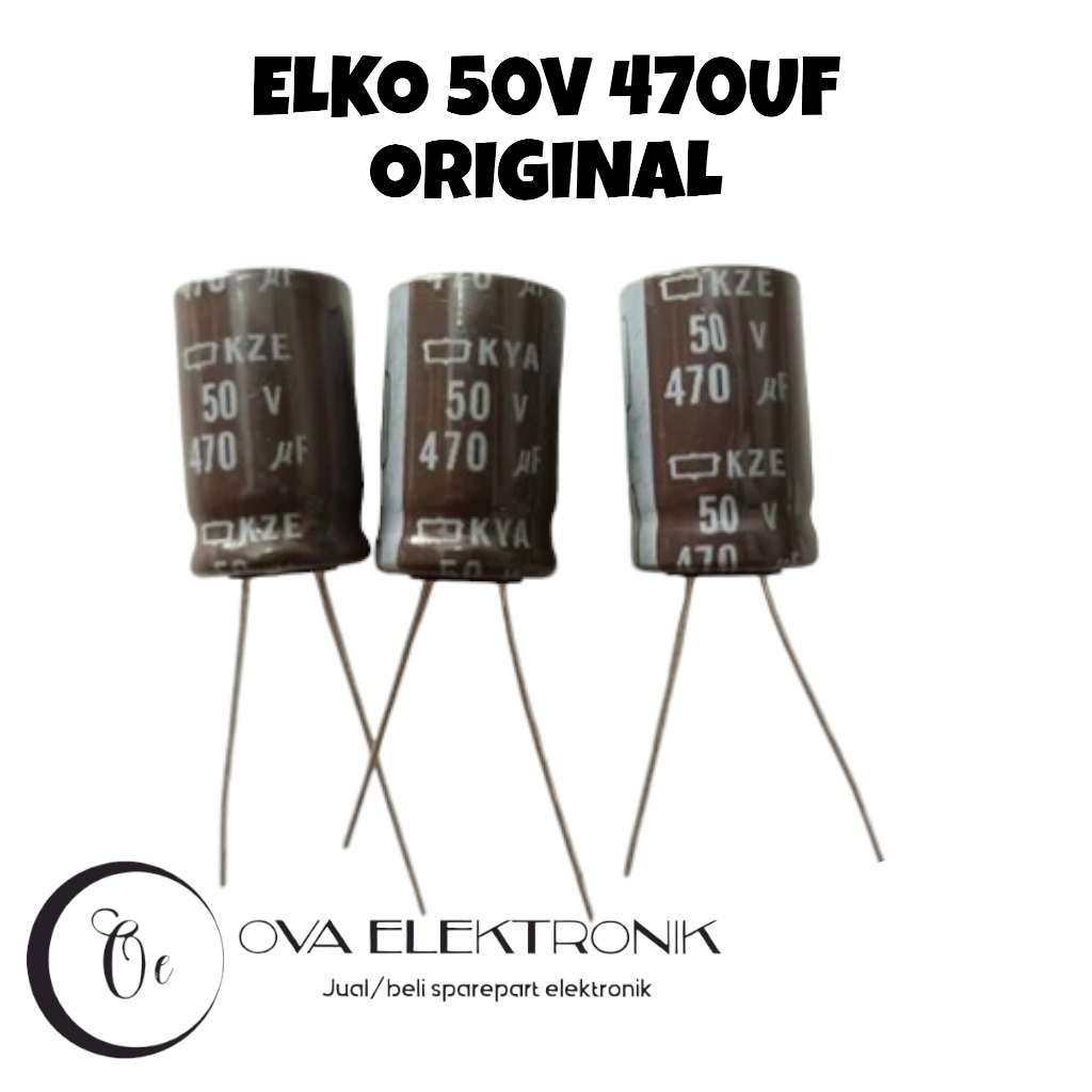 ELKO 50v 470uf ELCO 470uf 50v AUR ORIGINAL ISI 10pcs