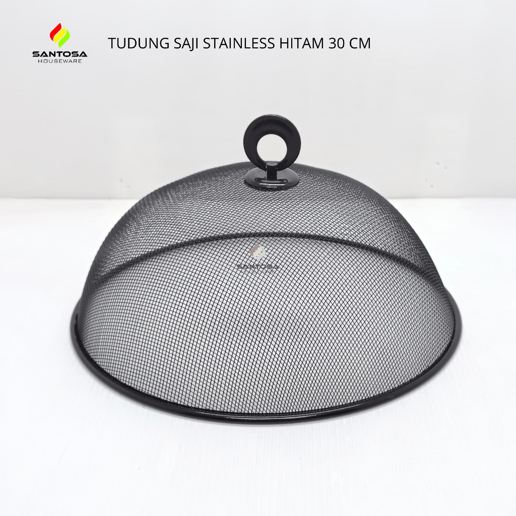 Tudung Saji Stainless Hitam 30 cm