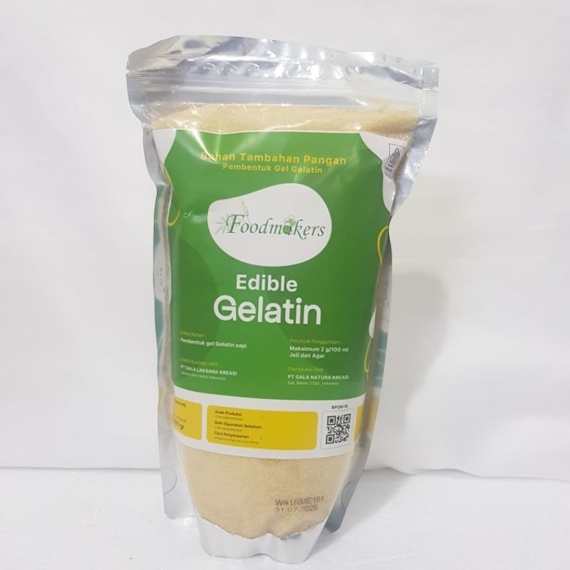 

Foodmaker Gelatin Powder Bubuk Gelatin Bloom 200 HALAL - 500 gr