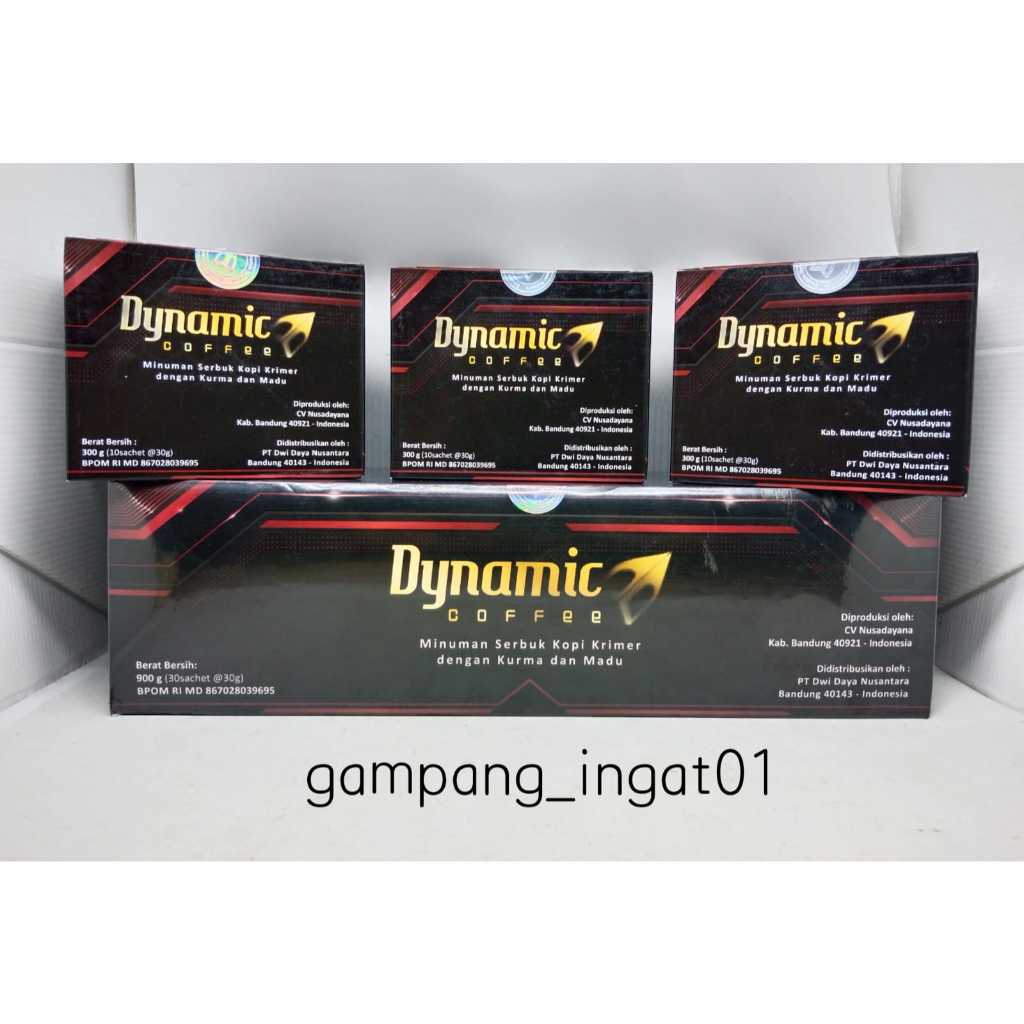 

[PROMO] Dynamic coffee Kopi Dynamic minuman serbuk kopi gula krimer 1 Box isi 10 Sachet @300g original.