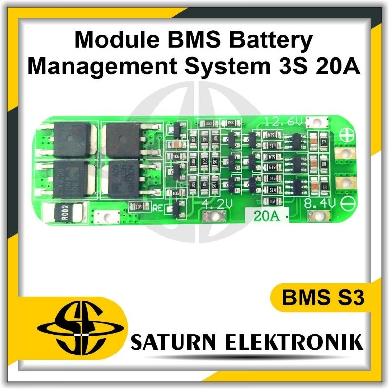 Module Charger BMS 3S For Lithium Li-Ion Battery 12.6V 20A Baterai 18650