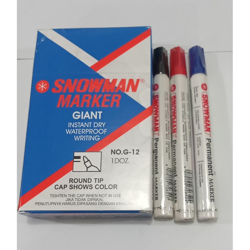 

Spidol Marker snowman permanen G12