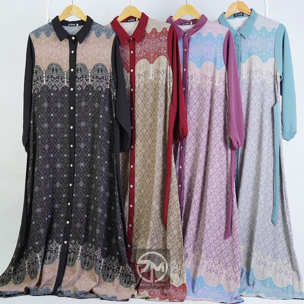 Salim Moslem - Gamis Dewasa Rayon Premium Mix Crinkle Polos