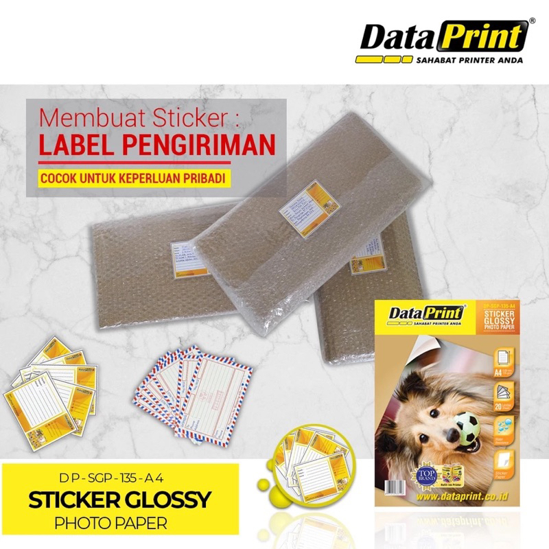 

Kertas DataPrint Sticker Glossy Paper 135 gr A4