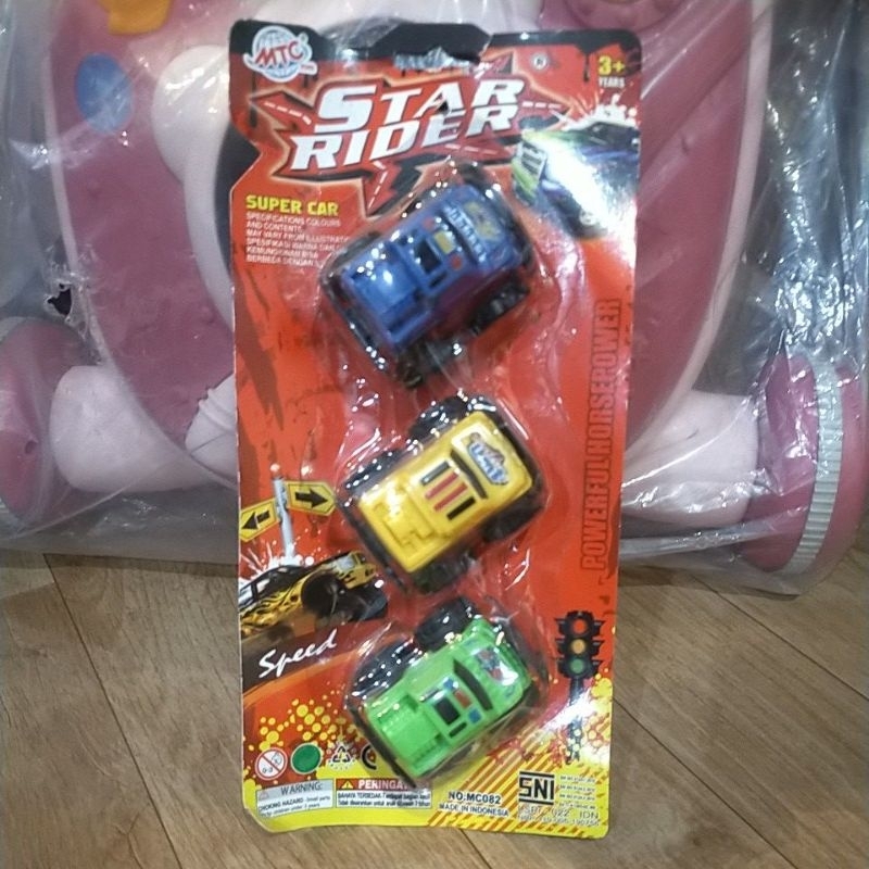 mainan mobilan star rider jeep isi 3 super car