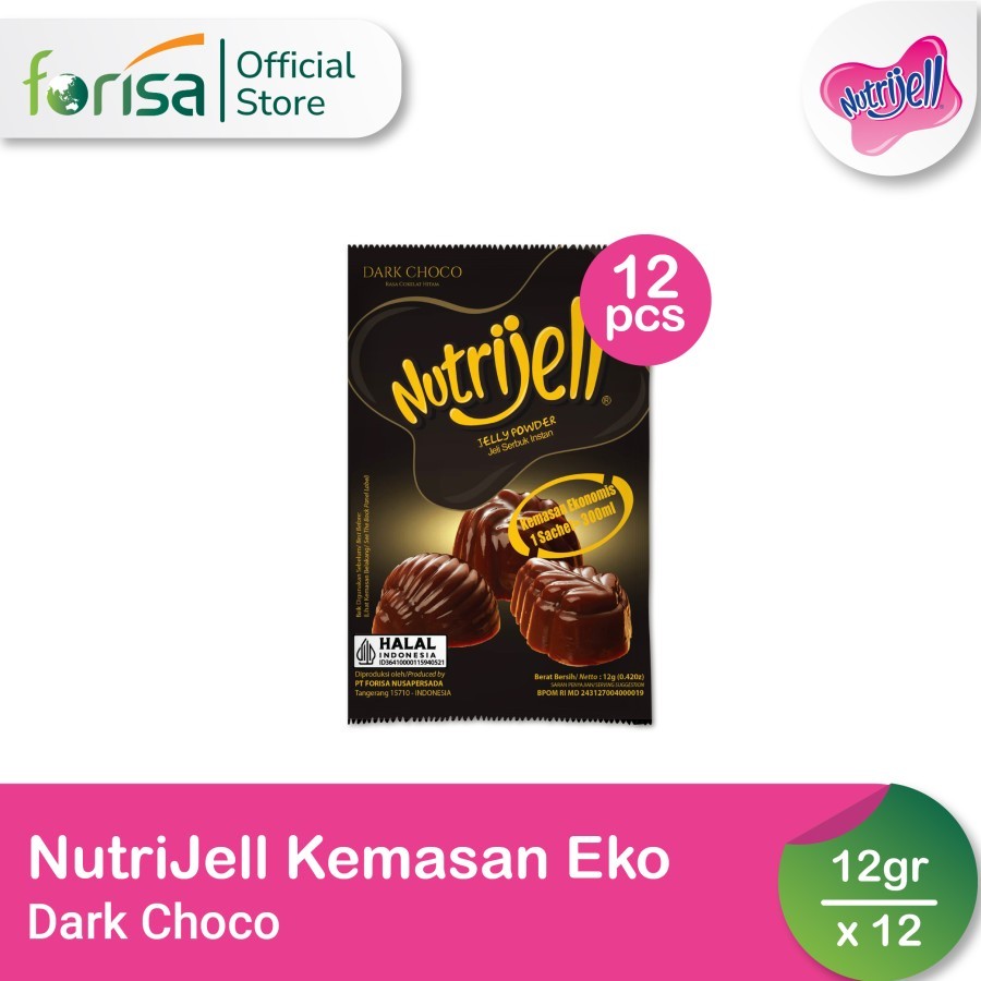 

[SPECIAL PRICE] Nutrijell Ekonomi Rasa Dark Choco 12 gr 12 Pcs