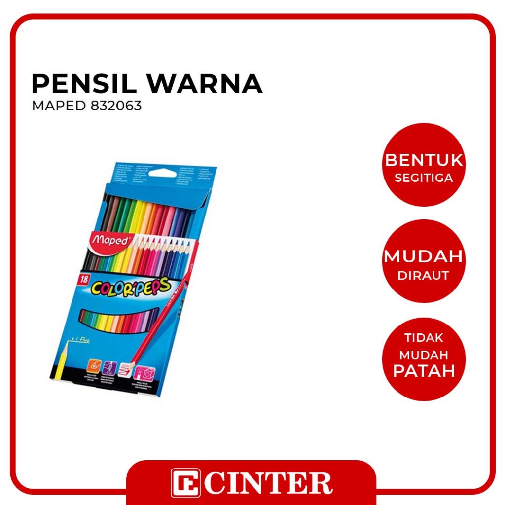 

MAPED - COLOUR PEPS / PENSIL WARNA 18W CARD BOARD SLIDE BOX 832063