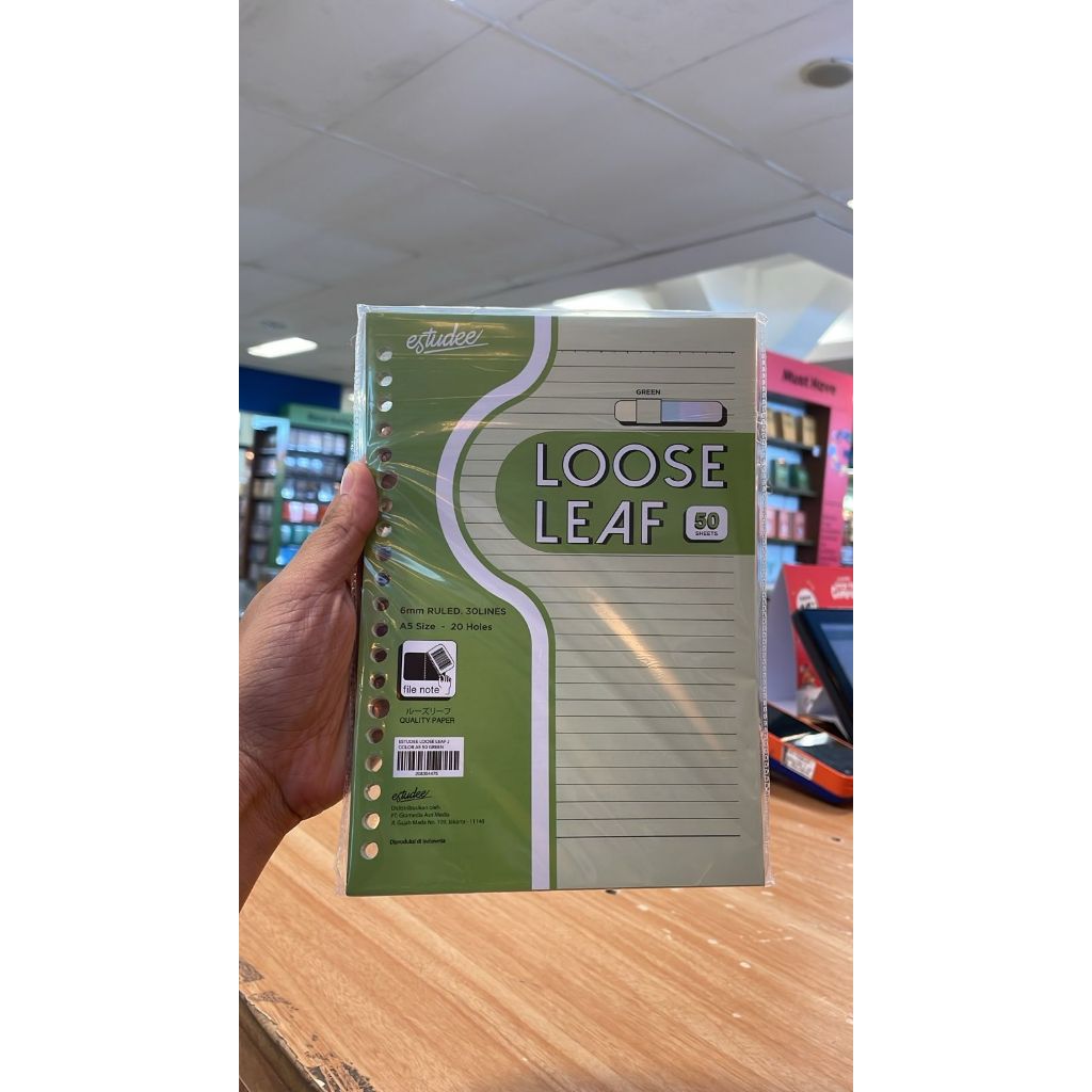 

Gramedia - ESTUDEE LOOSE LEAF J COLOR A5 50 GREEN