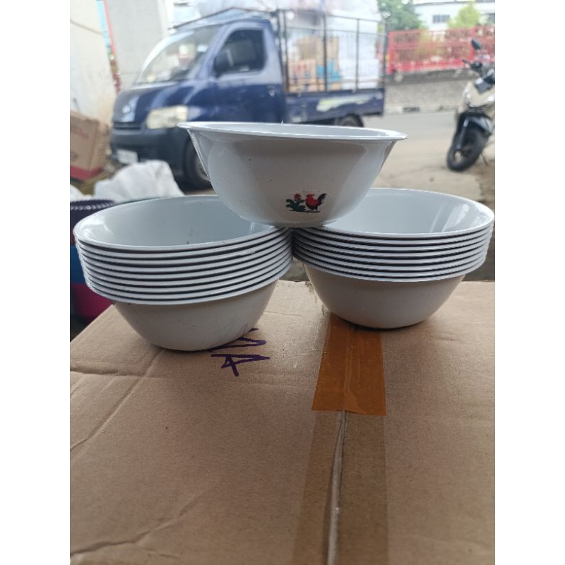 Mangkok Ayam Jago / Mangkok Ayam Plastik / Mangkuk Plastik