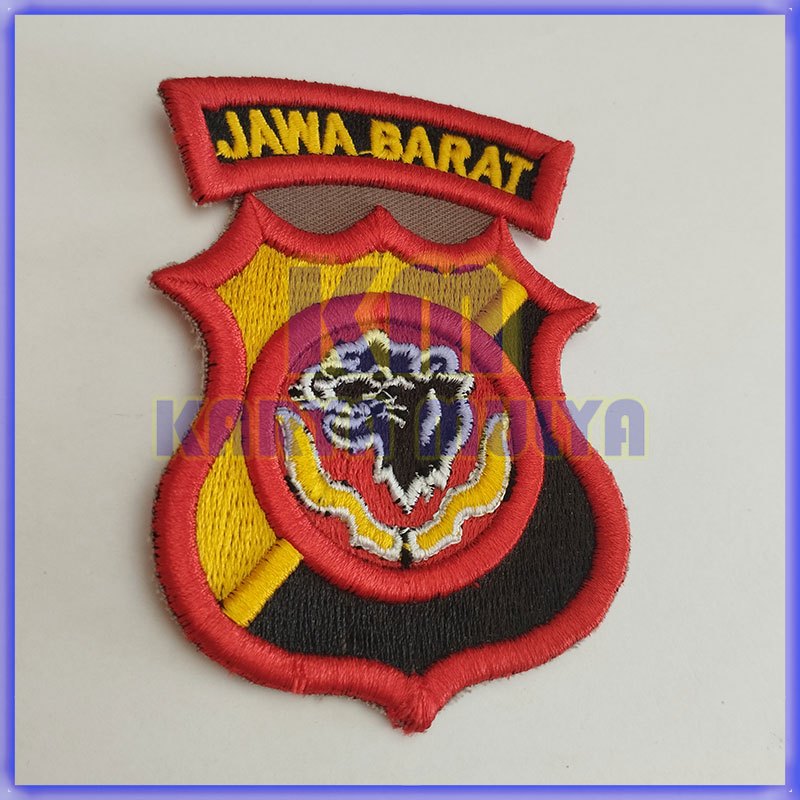 Bordir Polda Jawa Barat Emblem Badge Patch Polda Jabar Bordir Logo Polda Jawa Barat - Karya Mulya