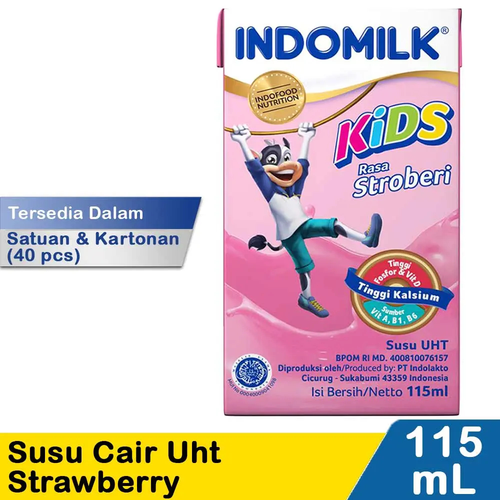 

indomilk susu uht kids strawberry 115ml