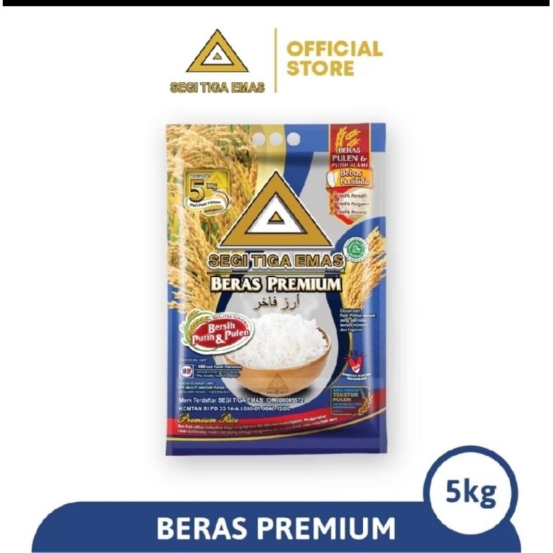 

Beras Premium Segi Tiga Emas 5kg