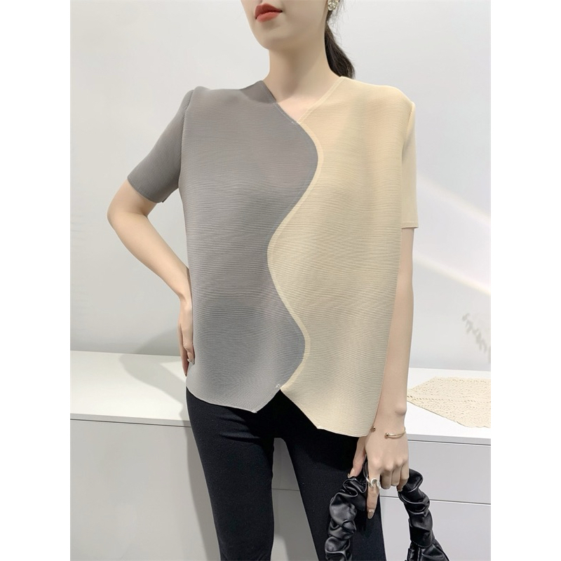 AUDREY TWO TONE PLEATED MIYAKE  Premium high quality