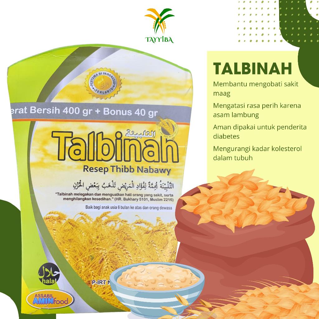 

Talbinah Resep Thibb Nabawy 400+40 gram Tepung Gandum Talbinah Original / Tepung Asam Lambung