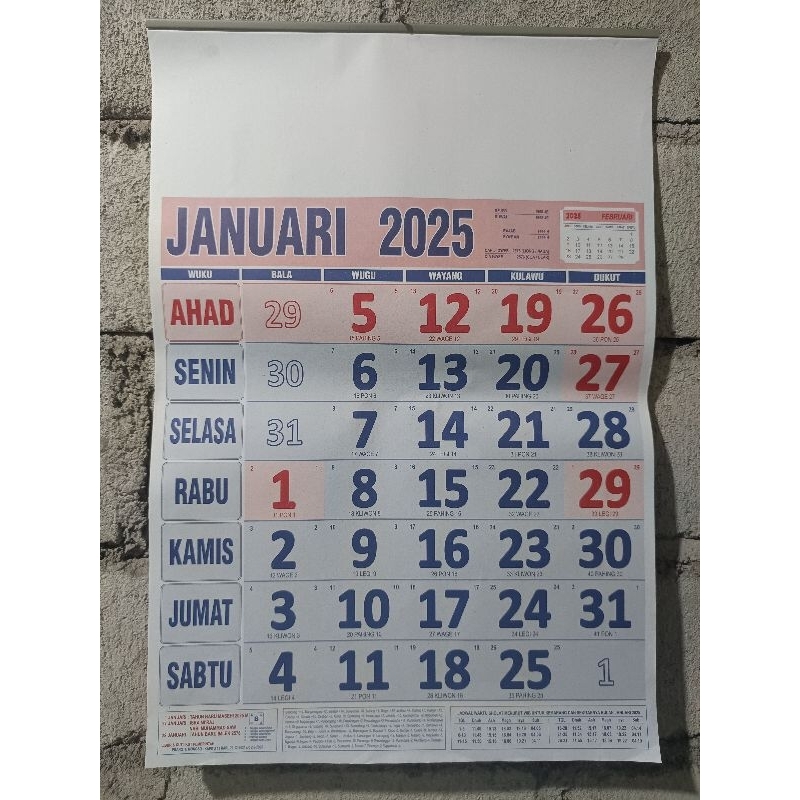 

Kalender 2025 Lengkap Kalender Almanak Dinding 2025 Kalender Jawa 2025