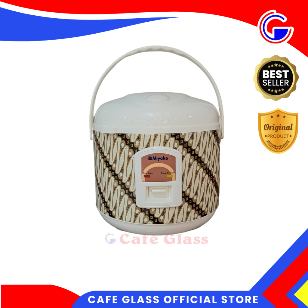 MAGIC COM MIYAKO 1.8L MOTIF BATIK / RICE COOKER LISTRIK ANTI LENGKET LOW WATT / PENANAK NASI ELEKTRI
