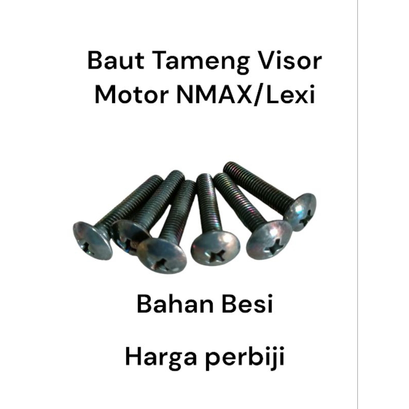 Mur karet visor + Baut Besi Visor Windshield Yamaha N-Max,PCX,AEROX, Lexi