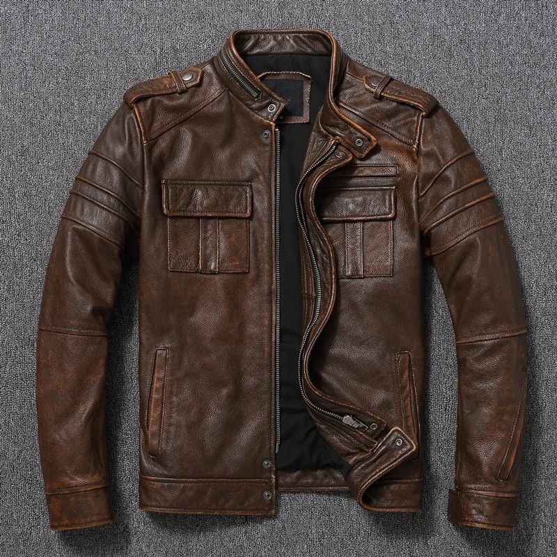 Jaket Kulit Asli Domba-Jaket Motor Kulit Asli-Jaket Kulit Pria Biker-Jaket Kulit Domba Super