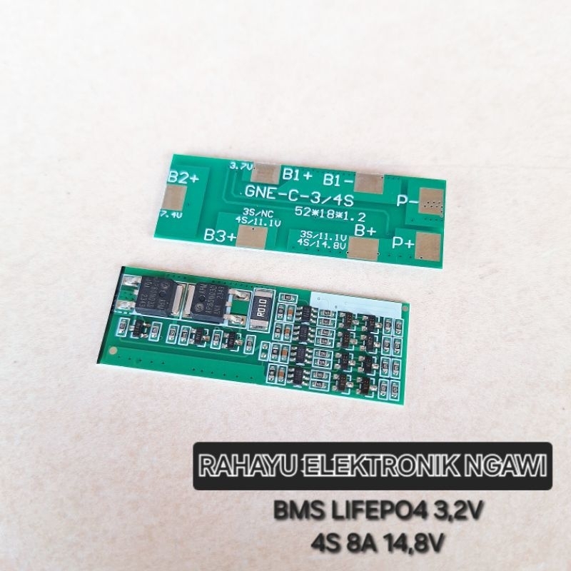 BMS LIFEPO4 3,2V 4S 8A 14,8V