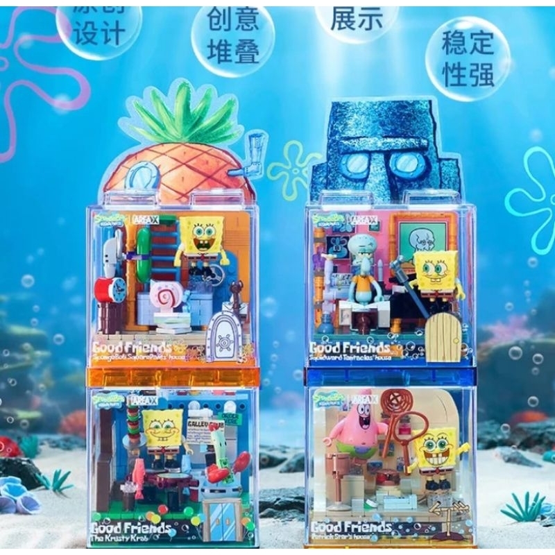 Areax Brick Area SpongeBob  Box Building Blocks Box Educational  Assembl