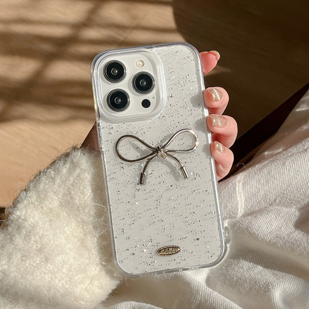 Casing iPhone Lembut Mewah Ringan Bermotif Bunga Pita Casing Ponsel cocok untuk iPhone  11 13 XR X/X