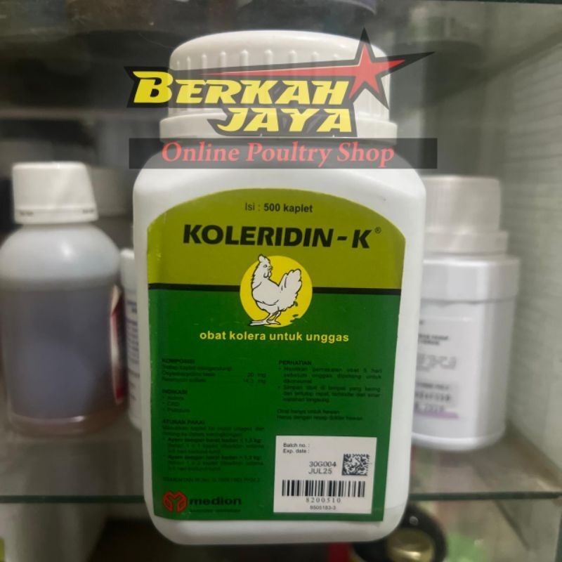 KOLERIDIN K kaplet obat pencernaan hewan ayam Medion