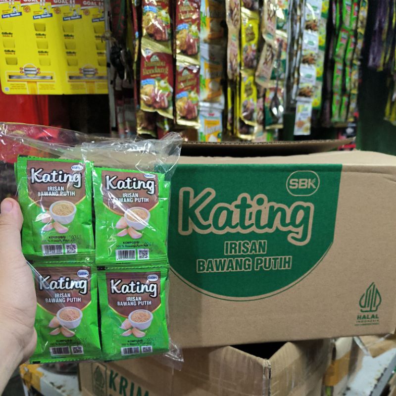 

1 DUS Bawang Putih Kating Isi 20 Pack x 2 Renceng x 12 Sachet x 6 Gram
