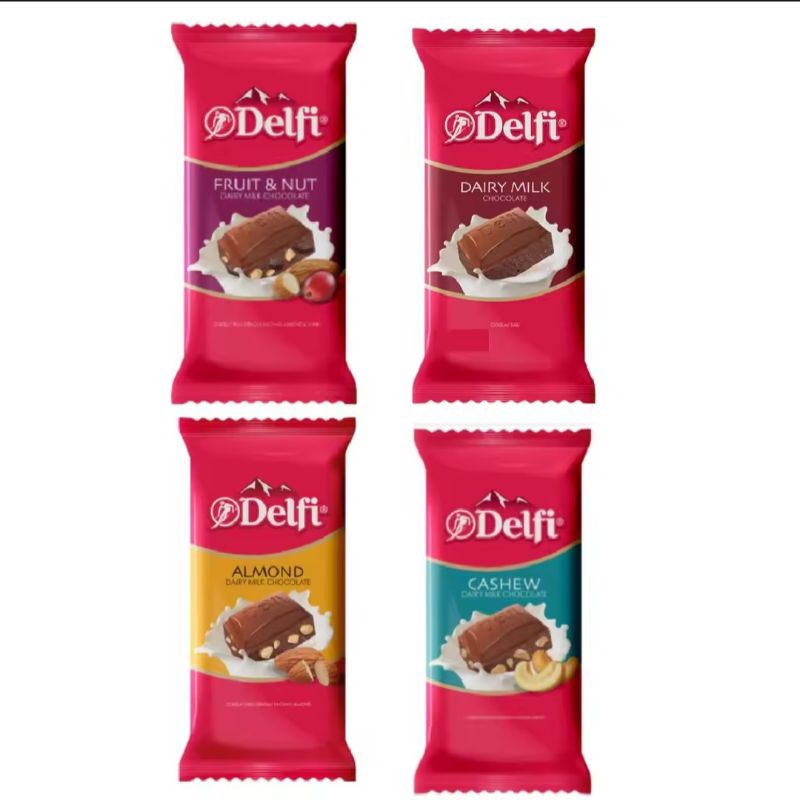 

Delfi Cokelat Bar 125g Dairy Milk Fruit Nut Almond