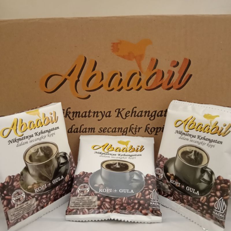 

1 dus 12 renceng Kopi Hitam sachet Kopi Dan Gula Putih