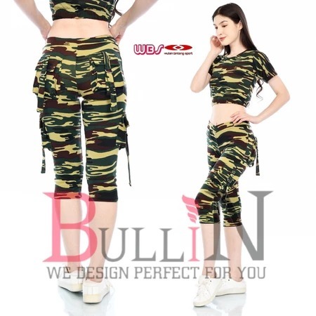 Celana Senam Pendek Kantong wanita | Celana Pendek Army Loreng