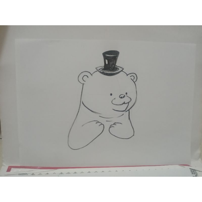 design gambar beruang/beruang lucu/lukisan tangan/sketsa beruang