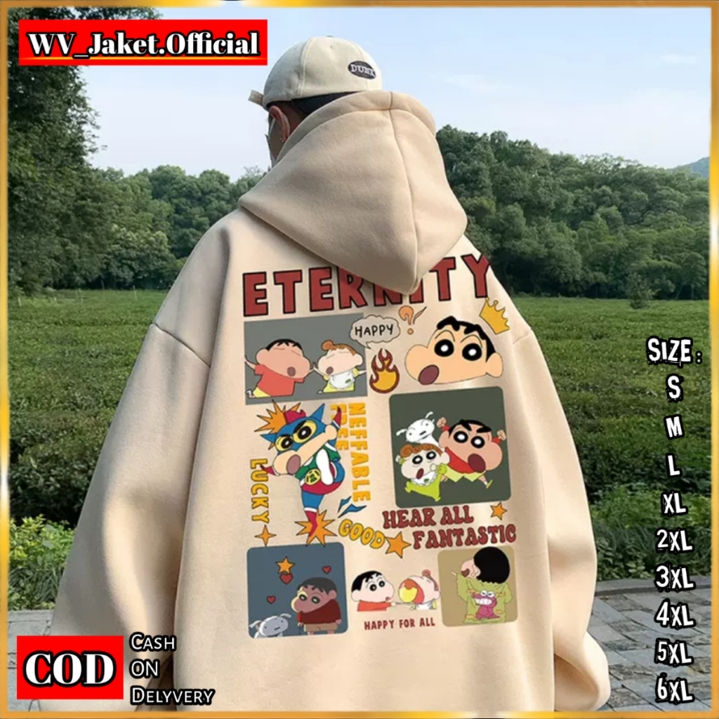 WareVisible Jacket Hoodie Pullover ETERNITY Oversize Korean Style Unisex Premium Jaket FLEECE