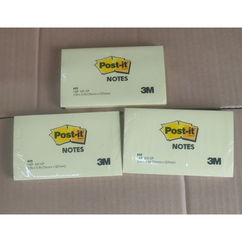 

Post it 655 3M 76mm x 127mm Sticky Notes