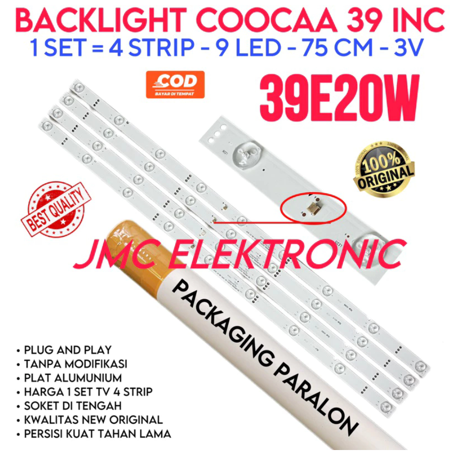 BACKLIGHT TV LED COOCAA 39 INCH 39E20W 329E20 LAMPU BL KOKA COCA 39 IN 9K 3V