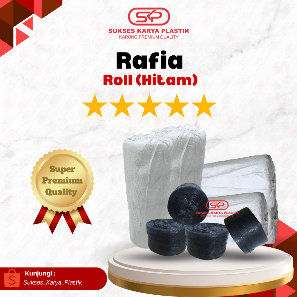 

TALI RAFIA HITAM 5 KG TALI PLASTIK RAFIA HITAM 5KG TALI LOSAN